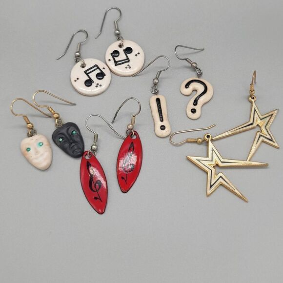 VINTAGE Lot Of Dangle Earrings - Picture 2 of 8